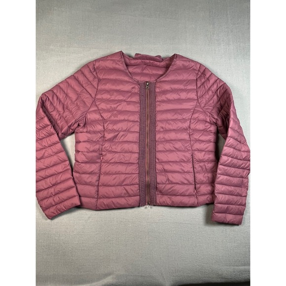 Cream Jackets & Blazers - CREAM Lightweight Down Puffer‎ Jacket CroppedMauve Purple Size 44 YKK Zip